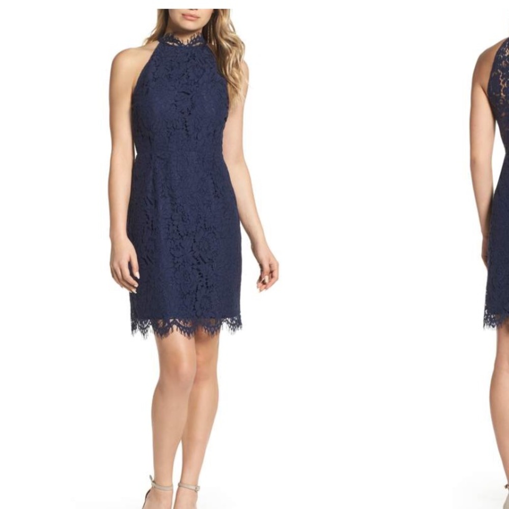 BB Dakota high neck lace dress